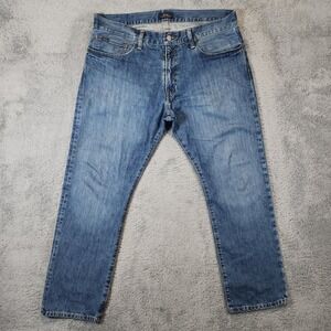 Polo Ralph Lauren Hampton Jeans Mens 36x30 Blue Denim Relaxed Straight Casual